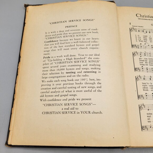 1938 Christian Service Songs Hymnal Hardcover Book Religious Music Songbook - Picture 8 of 11